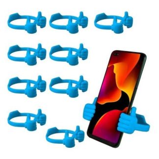 10 PZ SOPORTE MANITAS BASE PORTA CELULAR OK LIKE COLOR AZUL CIELO