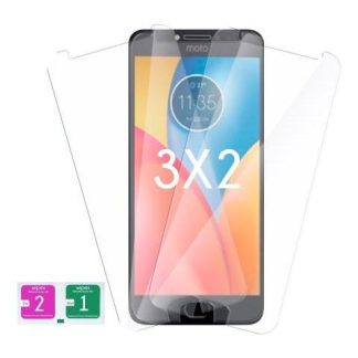 3X2 MICA CRISTAL TEMPLADO 9H COMPATIBLE CON MOTOROLA E4 PLUS