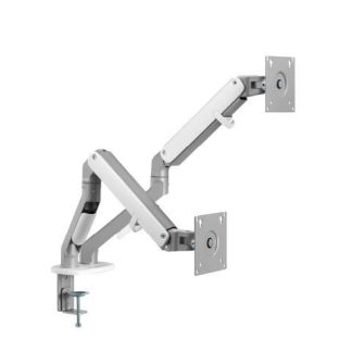 ACTECK BRAZO ARTICULADO DE ESCRITORIO PARA 2 MONITORES 17 - 32 HASTA 9KG GRIS-BLANCO