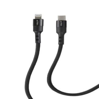 ACTECK CABLE USB-C MACHO - LIGHTNING MACHO 1.80 METROS NEGRO
