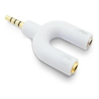 ADAPTADOR DE AUDIO BROBOTIX 3.5MM MACHO 3.5MM HEMBRA BLAN V