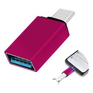 ADAPTADOR OTG USB HEMBRA A TIPO C MACHO METALICO CONVERTIDOR