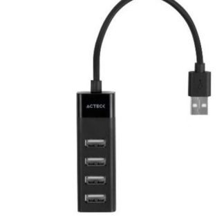 ADAPTADOR USB A 2.0 ACTECK USB A MACHO - 4X USB A HEMBRA