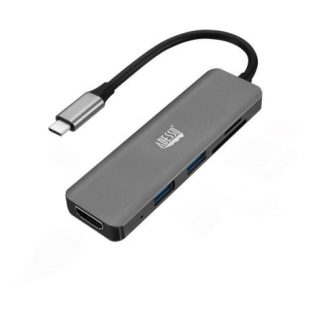 ADESSO DOCKING STATION AUH-4020 USB-C 2X USB 3.0 1X HDMI 1X MICROSD 1X SD GRIS
