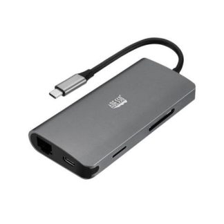 ADESSO HUB USB C 3.2 - HDMI-THUNDERBOLT 3-USB A 3.2-USB C GRIS