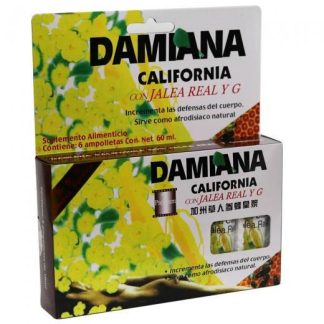 AMP. DAMIANA CALIFORNIA CON JALEA REAL Y G. C 6 (10ML C U) NATURAL SYSTEM