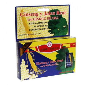 AMP. GINSENG Y JALEA REAL CON GINKGO BILOBA C 6 (10ML) NATURAL SYSTEM