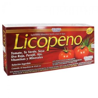 AMP. LICOPENO C 10 C TOMATETE VERDESOYAUVA ROJAPEREJILAJO VIT GN+VIDA