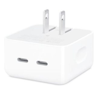 APPLE ADAPTADOR-CARGADOR DE CORRIENTE DUAL USB-C 35W BLANCO PARA MACBOOK AIR-IPHONE-IPAD-APPLE WATCH-AIRPODS