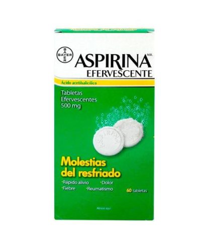 ASPIRINA ANALGESICO EFERVESENTE 60 TABLETAS 1 EXH
