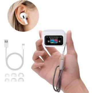 AUDIFONOS INALAMBRICOS IN-EAR BLUETOOTH A9 PRO AURICULARES CON CANCELACION DE RUIDO Y PANTALLA TACTIL DE CONTROL COLOR BLANCO