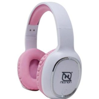 AUDIFONOS OVEREAR BLUETOOTH NBH04 PRO ALTA POTENCIA RADIO FM MICRO SD 3.5MML MANOS LIBRES BLANCO-ROSA