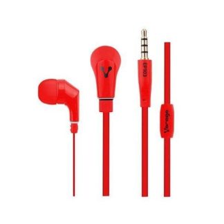 AUDIFONOS VORAGO EP-103 ROJO 3.5MM 2M MANOS LIBRES