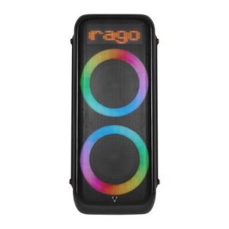 BAFLE VORAGO KSP700 DOBLE 10 2 + 2 2 120WRMS - BT - TWS - MICROFONO RECARGABLE - USB - TF - AUDIO HIFI CON SUPER BASS - CAJON DE MADERA - POWER BANK