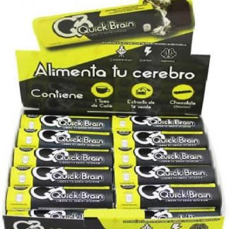 BARRA DE CHOCOLATE CON CAFEINA Y TE VERDE 20 G QUICK BRAIN P 24