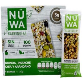 BARRA DE SUPERFOODS QUINOA PISTACHE 30 G NUWA P 8