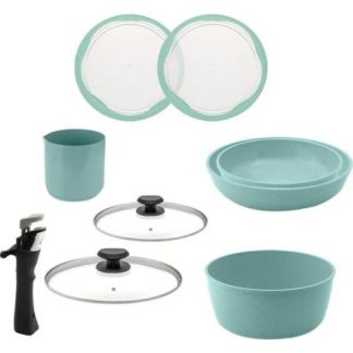 BATERIA DE COCINA JADE SMART APILABLE 9 PIEZAS VERDE JADE CV DIRECTO