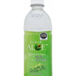 BEBIDA CON TROZOS DE SABILA UVA VERDE 500 ML FLOR DE ALOE