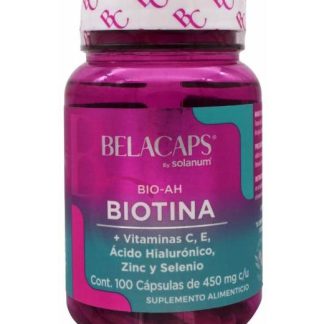 BIOTINA VIT C VIT E ACIDO HIALURONICO ZINC SELENIO 100 CAP SOLANU