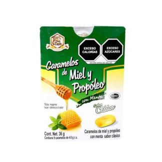 BLISTER CARAMELO DE MIEL Y PROPOLEO SABOR CLASICO C 9 PZAS LA TIA TRINI