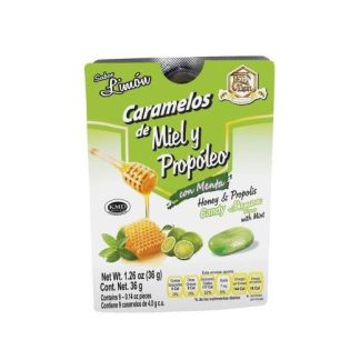 BLISTER CARAMELO DE MIEL Y PROPOLEO SABOR LIMON C 9 PZAS LA TIA TRINI