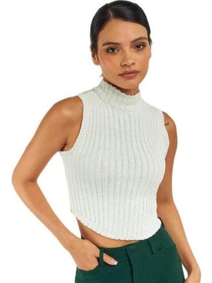 TOP CUELLO ALTO MARFIL HOLLY LAND - Image 5