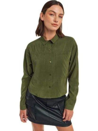 CAMISA MANGA LARGA VERDE OLIVO HOLLY LAND - Image 4