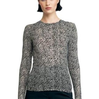 BLUSA ESTAMPADO DE CEBRA BICOLOR HOLLY LAND
