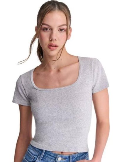 BLUSA MANGA CORTA GRIS HOLLY LAND - Image 5