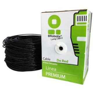 BOBINA BROBOTIX 176122 100M COLOR NEGRO EXTERIOR CAT 6 CCA