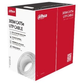 BOBINA DE CABLE UTP BLANCO 100 COBRE- CATEGORIA 5E- 305 METROS- CPR ECA- VIDEO Y REDES- COMPATIBLE CON ALIMENTACION POE NB
