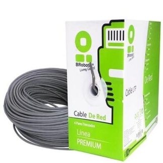 BOBINA UTP CAT6 100 M INTERIOR GRIS CCA BROBOTIX 062410