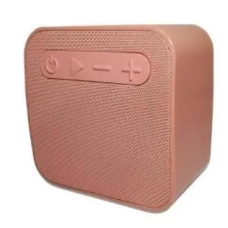BOCINA INALAMBRICA HIGHLINK COLOR ROSA RADIO FM LECTOR USB LECTOR MICRO SD BATERIA RECARGABLE PORTATIL LIGERA