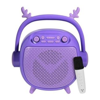 BOCINA VORAGO BSP205 BLUETOOTH - MSD - USB - 3.5MM MICROFONO CON MODOS DE VOZ COLOR PURPURA