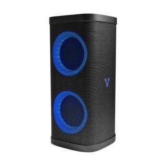 BOCINA VORAGO KSP580 BAFLE KARAOKE SPEAKER PANTALLA LCD DOS ALTAVOCES DE 6.5 Y 2 TWEETERS AROS CON RGB MICRO SD BLUETOOTH 5.0