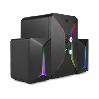 BOCINA VORAGO START THE GAME 2.1 ALAMBRICO USB 3.5MM NEGRO - RGB SPK-250