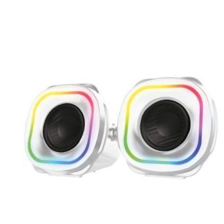 BOCINAS 2.0 GAMER GLIMM QUAD BG555 BALAM RUSH CONEXION BLUETOOTH-AUXILIAR CONTROLADOR TOUCH ILUMINACION LED 3 MODOS 10W RMS. SONIDO ESTEREO ALIMENTACIO