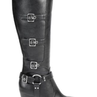 BOTA ALTA CON HEBILLAS TACON MEDIO NEGRO TIERRA BENDITA DELUXE