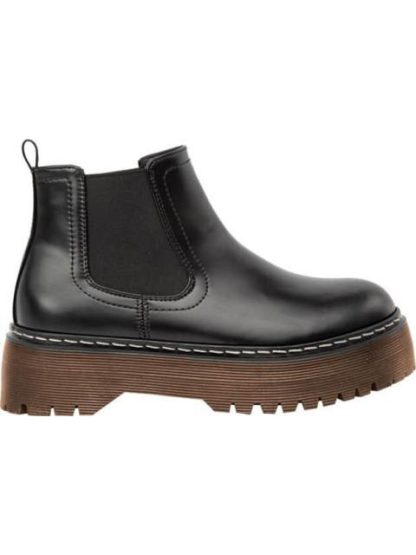 BOTA CHELSEA CON PLATAFORMA NEGRO GOODYEAR