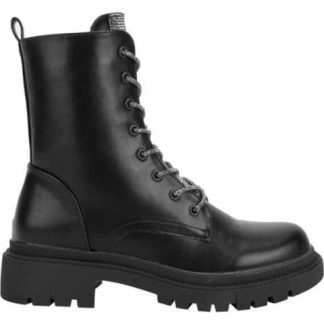 BOTA MILITAR CORDONES PEDRERIA SUELA TRACK NEGRO BELINDA PEREGRIN