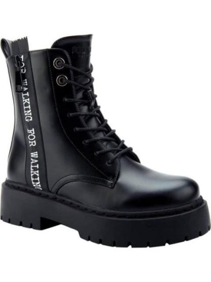 BOTA MILITAR FRASE LATERAL NEGRO BELINDA PEREGRIN - Image 2