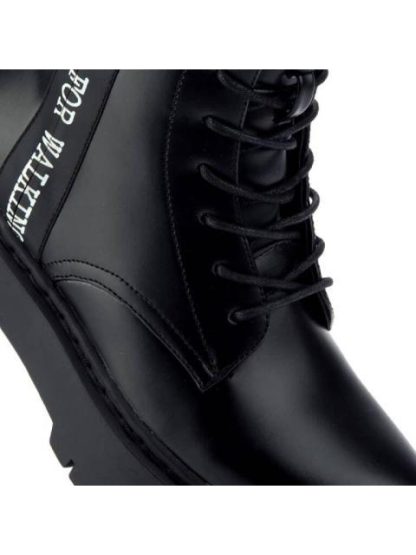 BOTA MILITAR FRASE LATERAL NEGRO BELINDA PEREGRIN - Image 6