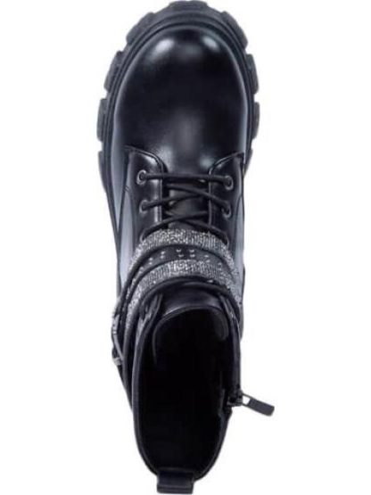 BOTA MILITAR TIRAS CON PIEDRAS NEGRO TIERRA BENDITA - Image 3
