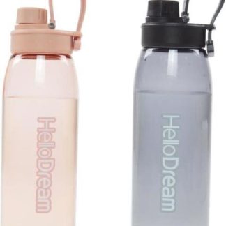 BOTELLA CON TAPA EN FORMA DE ROSCA 1000ML MULTICOLOR HELLODREAM