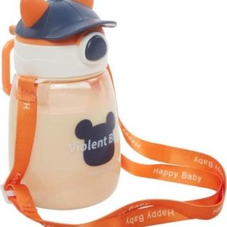 BOTELLA INFANTIL CON TAPA DE RESORTE DE UN SOLO CL 550 ML INCLUYE POPOTE Y CORREA MULTICOLOR HELLODREAM
