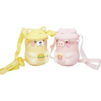 BOTELLA KAWAI INFANTIL CON CORREA Y POPOTE 950 ML MULTICOLOR HELLODREAM