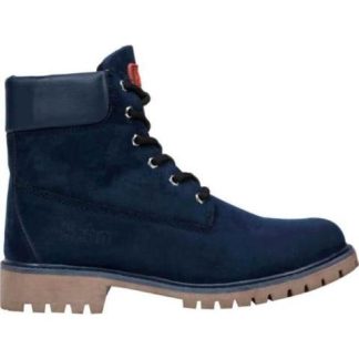 BOTIN CASUAL TIPO LEÑADOR AGUJETA AZUL MARINO KEBO