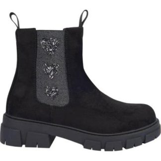 BOTIN SUELA TRACK CORAZONES NEGRO VIVIS SHOES KIDS