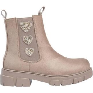 BOTIN SUELA TRACK CORAZONES TAUPE VIVIS SHOES KIDS