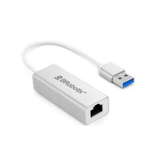 BROBOTIX ADAPTADOR USB 3.0 MACHO - RJ-45 HEMBRA BLANCO